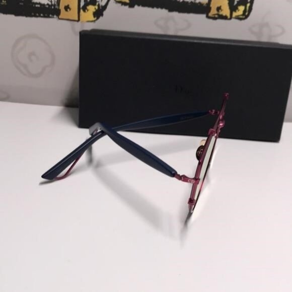 New Authentic DIOR Technologic TTVH 57mm Unisex Sunglasses – Matte Red & Blue - Picture 6 of 15